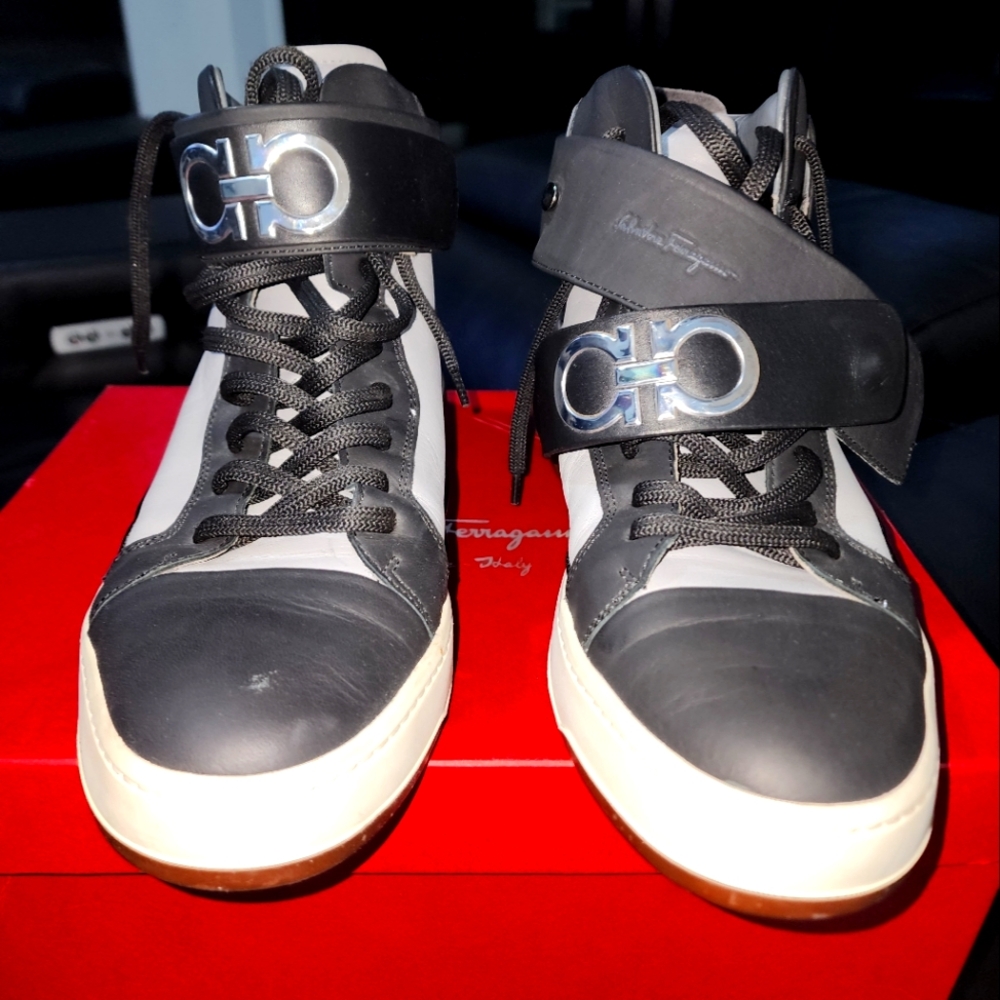 Ferragamo sneakers w/ extra red shoe strings